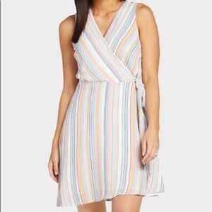 Anama Multi Stripe Wrap Dress